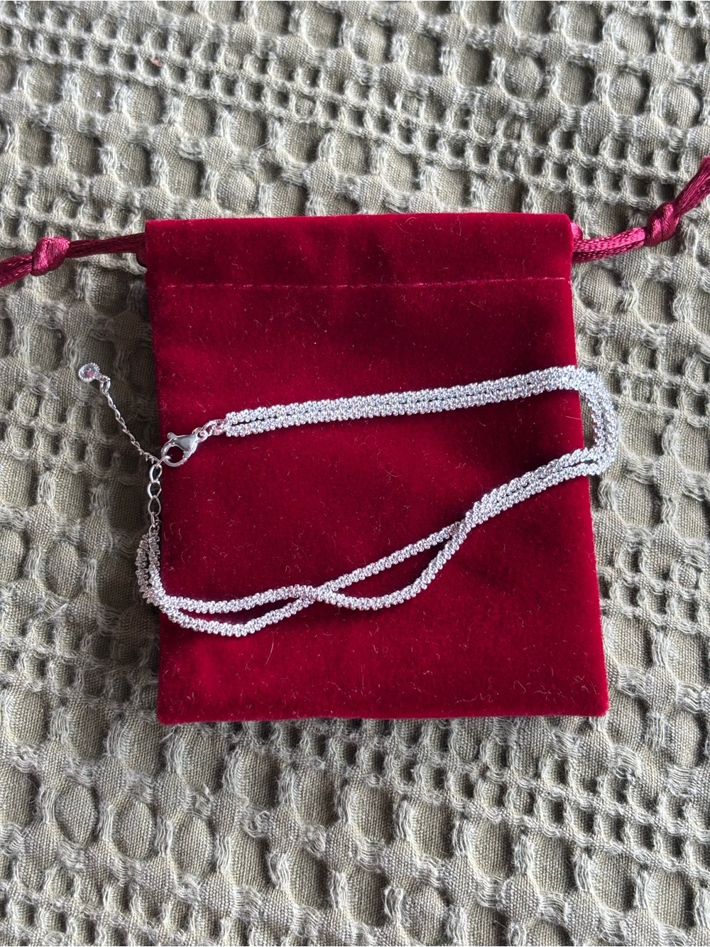 Silver Multi-Strand Rope Chain Anklet